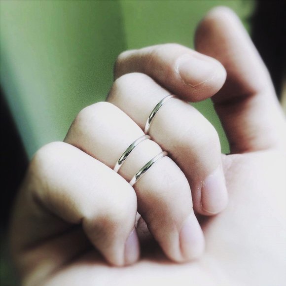 Jewelry - {nwt} Sterling Silver Midi Knuckle Band - Set of 2